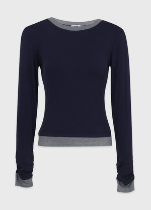 Koa Layered Wool-Tencel Tee