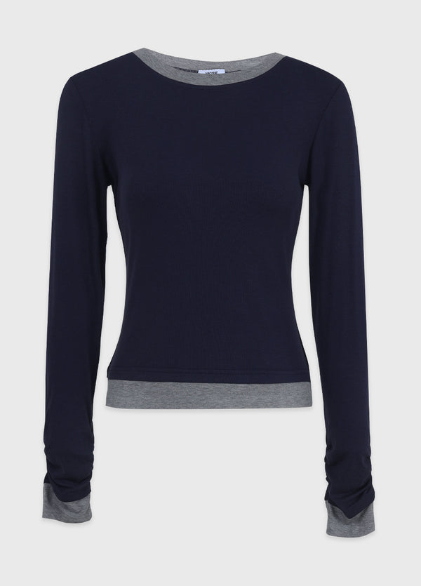 Koa Layered Wool-Tencel Tee