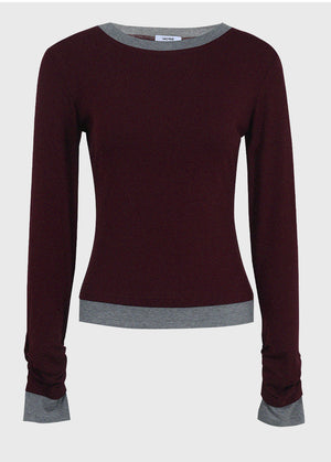 Koa Layered Wool-Tencel Tee