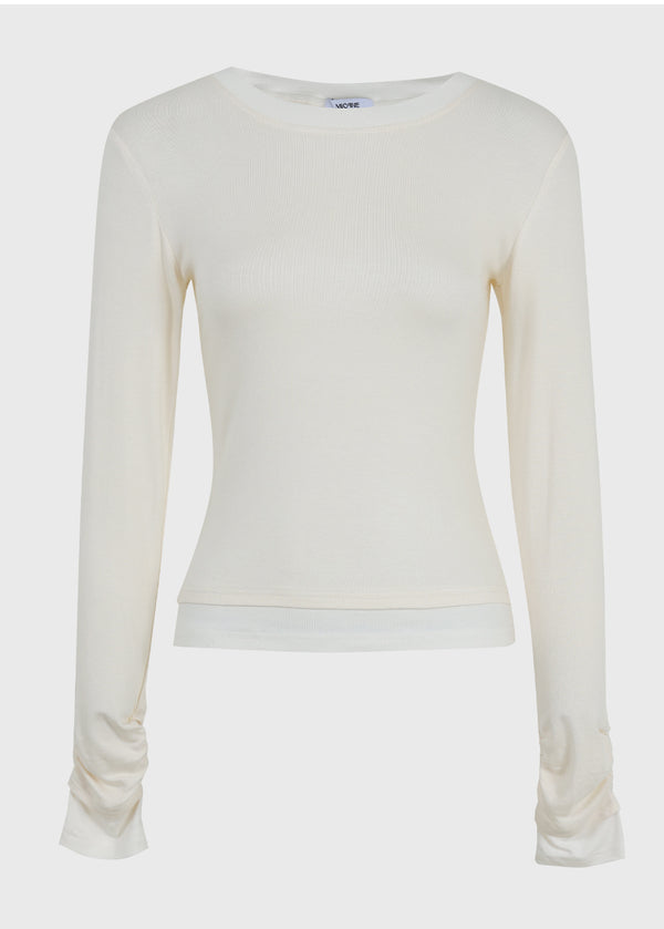 Koa Layered Wool-Tencel Tee