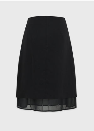 Laya Flower Jacquard Layered Mide Skirt