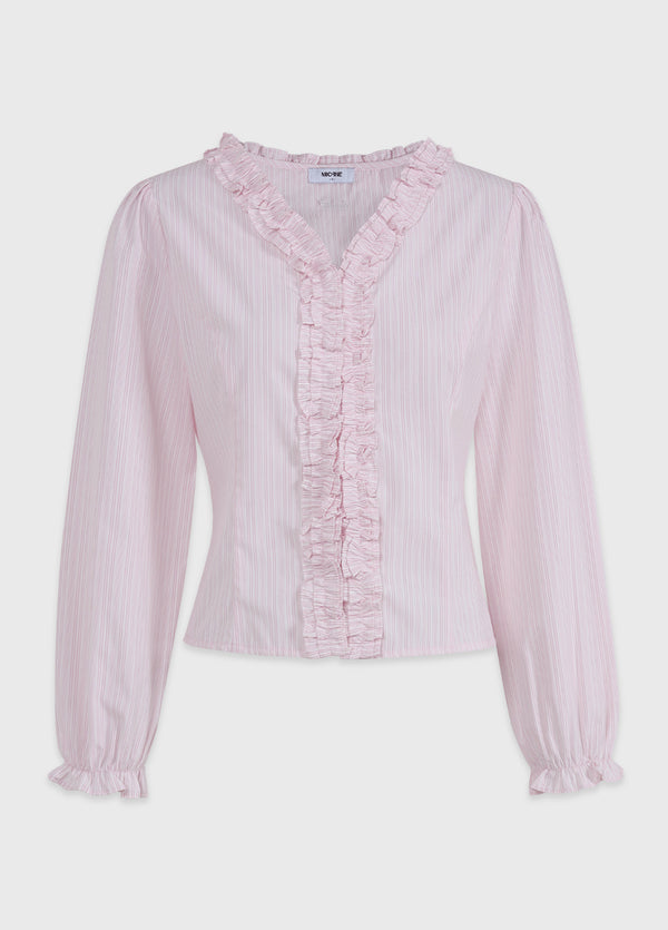 Lepida Ruffle Striped Blouse