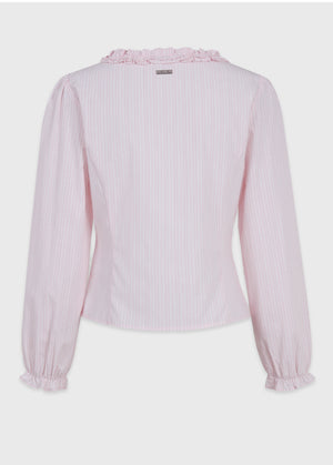 Lepida Ruffle Striped Blouse