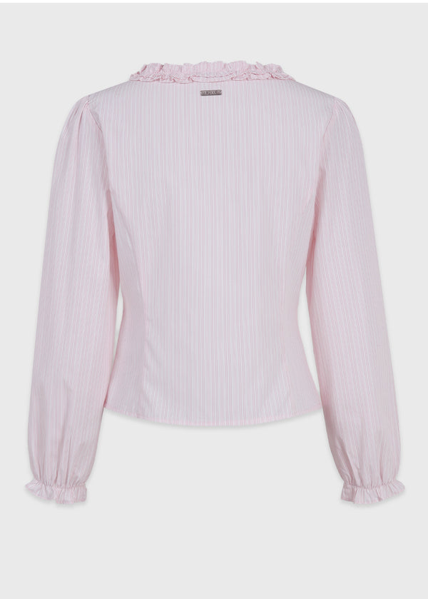 Lepida Ruffle Striped Blouse