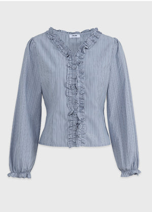 Lepida Ruffle Striped Blouse