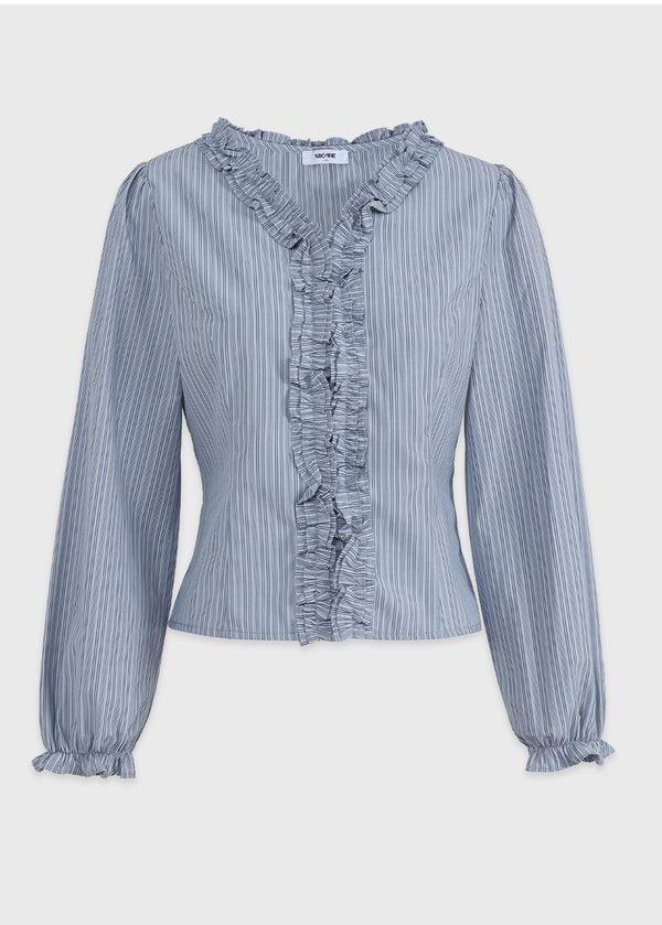 Lepida Ruffle Striped Blouse
