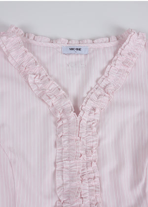 Lepida Ruffle Striped Blouse