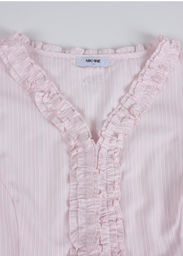 Lepida Ruffle Striped Blouse