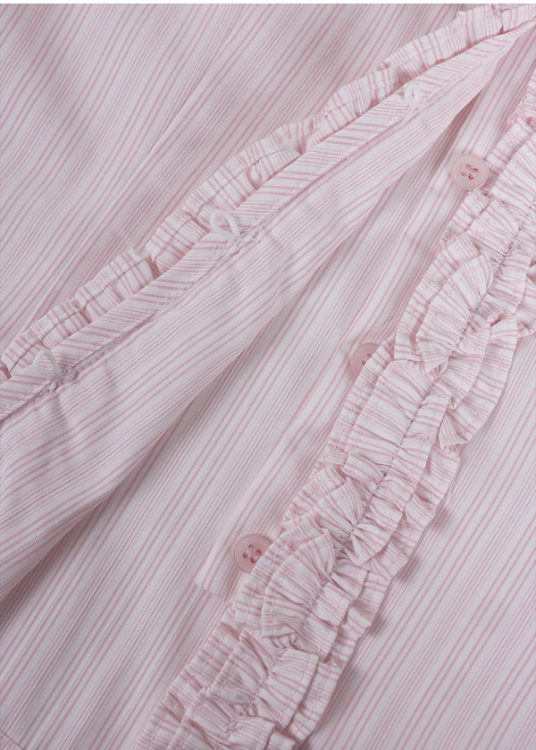 Lepida Ruffle Striped Blouse