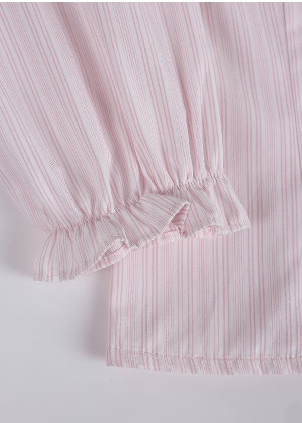 Lepida Ruffle Striped Blouse