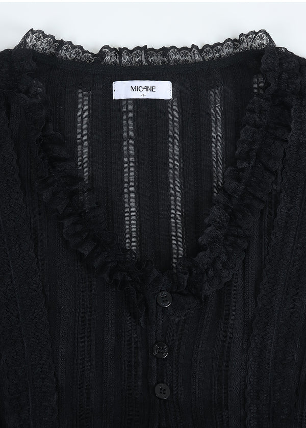 Lillian Lace Cardigan-Sleeveless Setup