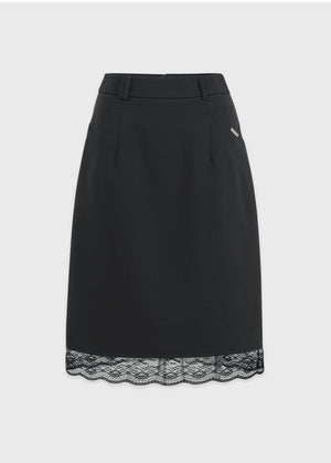 Livia Lace Trimming Midi Skirt