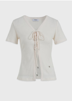 Luculent Eyelet Cardigan