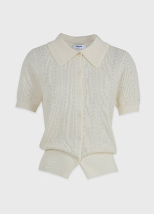 Lyverelle Crochet Collar Cardigan