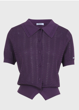 Lyverelle Crochet Collar Cardigan