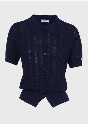 Lyverelle Crochet Collar Cardigan
