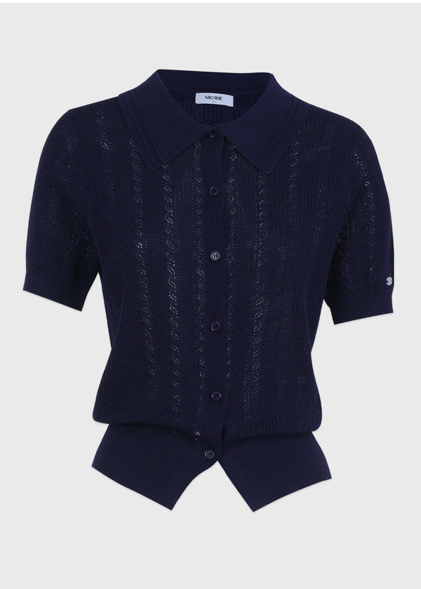 Lyverelle Crochet Collar Cardigan