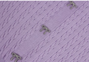 瑪格麗特方領蝴蝶結針織衫