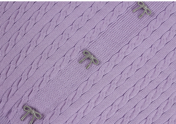 瑪格麗特方領蝴蝶結針織衫