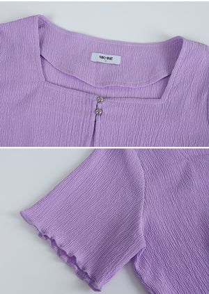 Marshmallow Crinkle Dress-Cardigan Setup