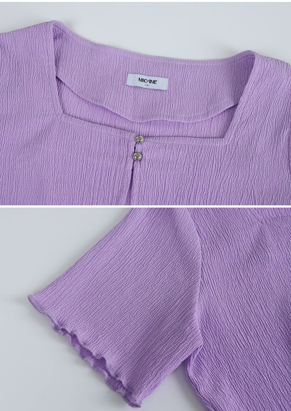 Marshmallow Crinkle Dress-Cardigan Setup