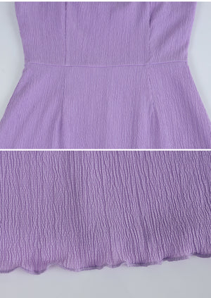 Marshmallow Crinkle Dress-Cardigan Setup