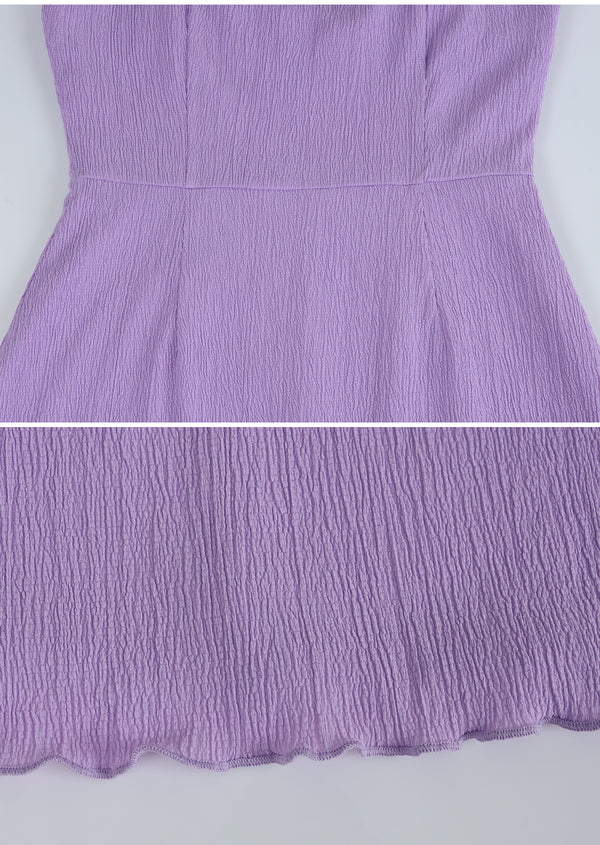 Marshmallow Crinkle Dress-Cardigan Setup