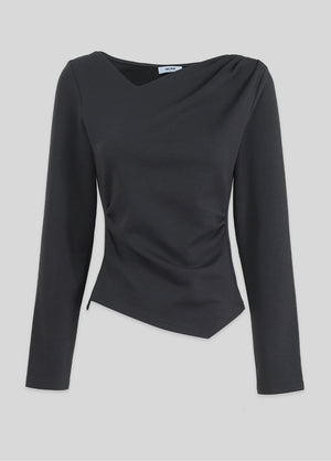 Meli Shirring Slit Tee