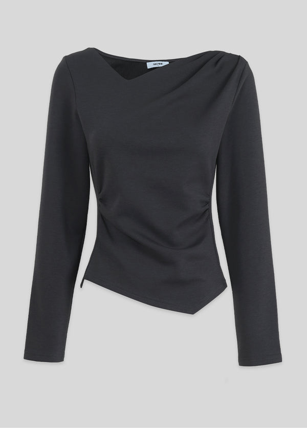 Meli Shirring Slit Tee