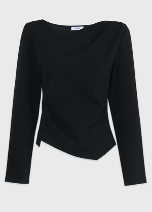 Meli Shirring Slit Tee