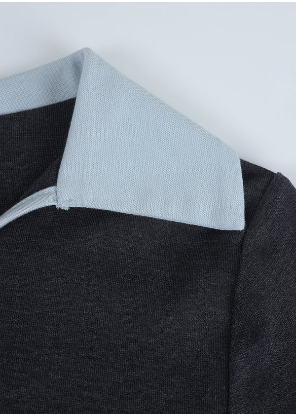 Mia Contrast Collar U-neck Tee