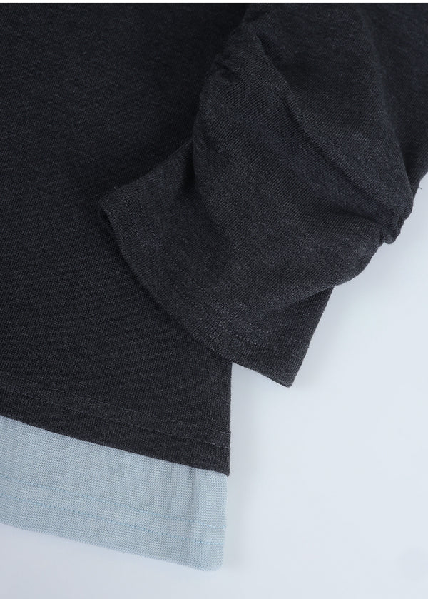 Mia Contrast Collar U-neck Tee