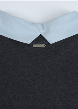 Mia Contrast Collar U-neck Tee