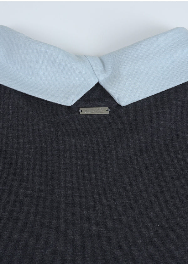 Mia Contrast Collar U-neck Tee