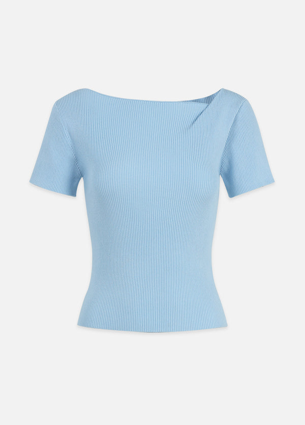 Miel Fold-over Neckline Slim Knit