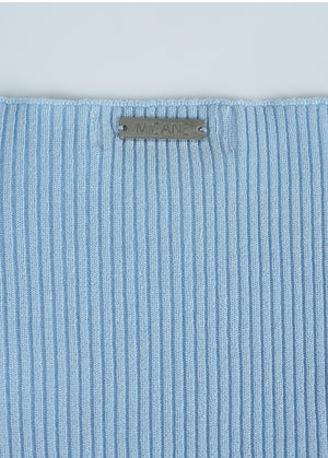 Miel Fold-over Neckline Slim Knit