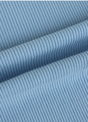 Miel Fold-over Neckline Slim Knit