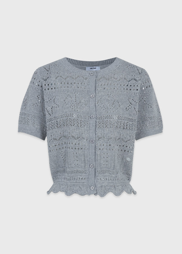 Milky Shell Crochet Cardigan