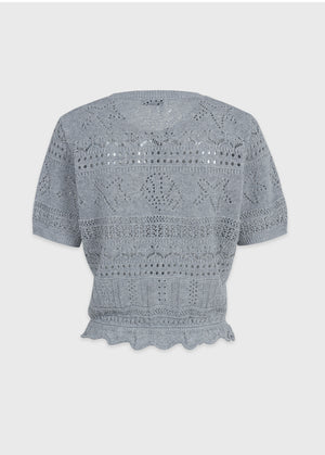 Milky Shell Crochet Cardigan