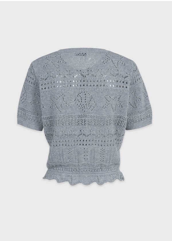 Milky Shell Crochet Cardigan
