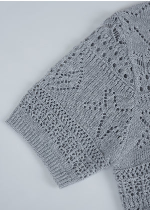 Milky Shell Crochet Cardigan