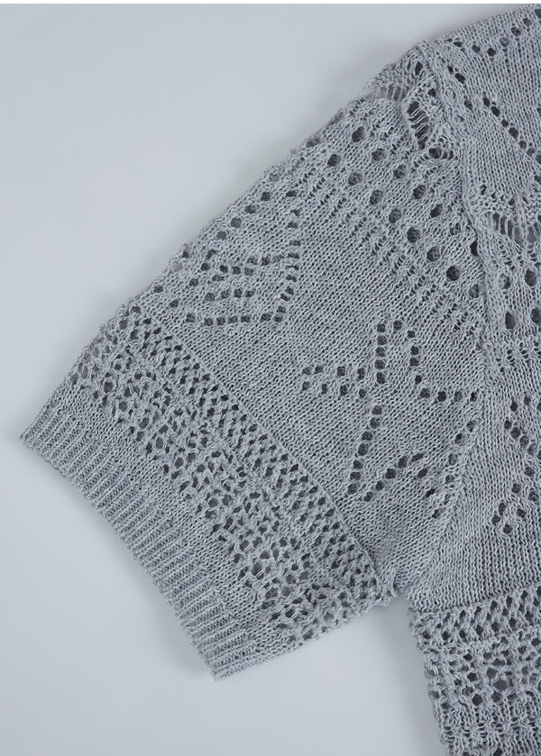 Milky Shell Crochet Cardigan