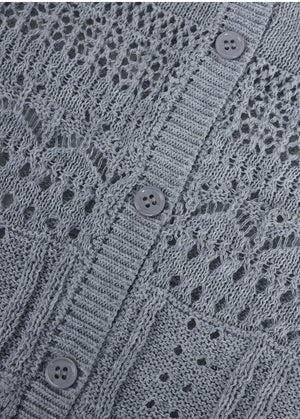 Milky Shell Crochet Cardigan