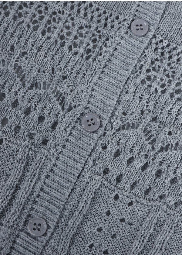 Milky Shell Crochet Cardigan