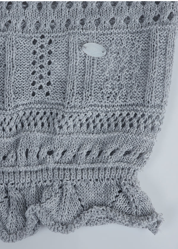 Milky Shell Crochet Cardigan