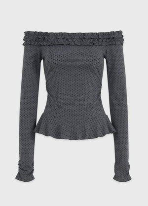 Minnie Off-Shoulder Frill Tee