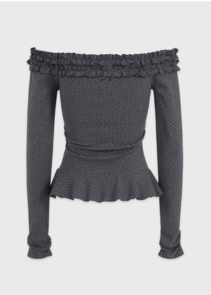 Minnie Off-Shoulder Frill Tee