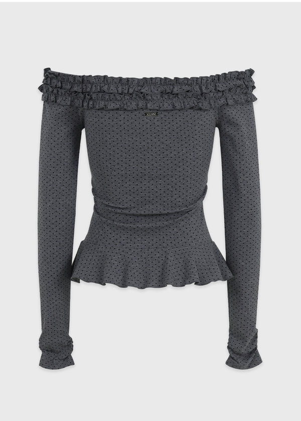 Minnie Off-Shoulder Frill Tee