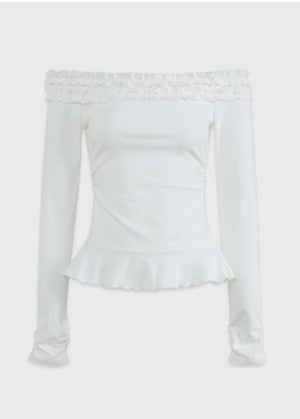 Minnie Off-Shoulder Frill Tee