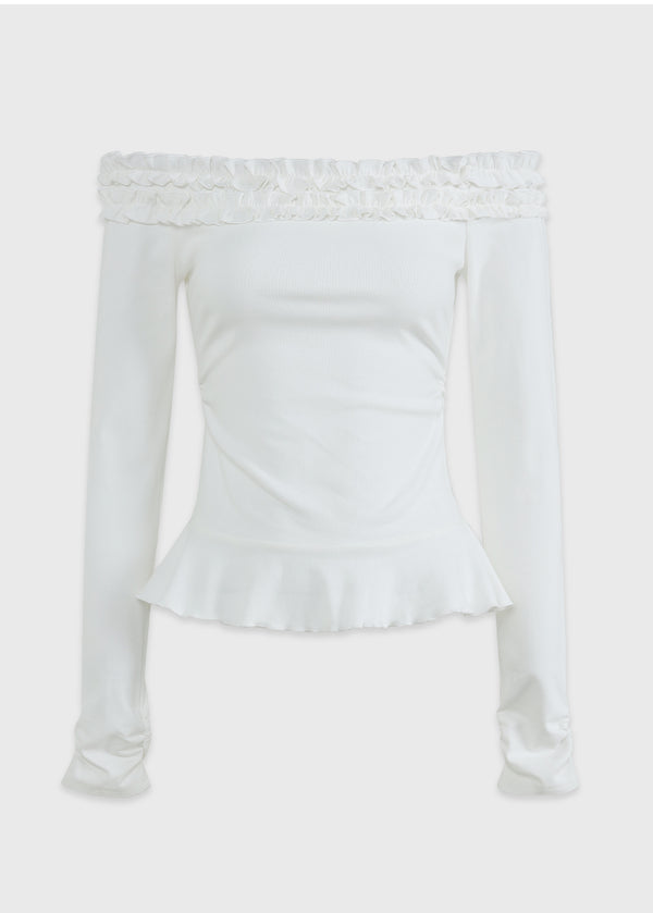 Minnie Off-Shoulder Frill Tee